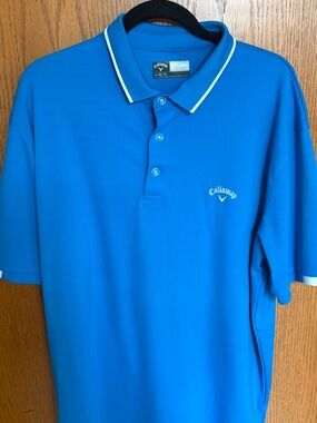 Callaway Men’s Bright Blue Polo with White Tipping